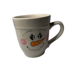 Rare Vintage Cabson Snowman Winter Mug, Hand Painted